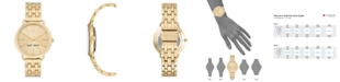 Nine West Women's Crystal Accented Gold-Tone Bracelet Watch, 36mm